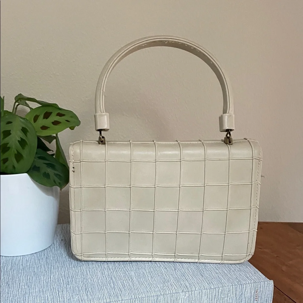 Vintage Granada USA Structured Handbag - Quilted “Chocolate Bar” Pattern